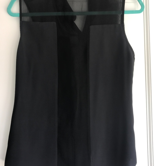 Parker Uma Combo Top in Black with Sheer Cut Outs - Picture 7 of 8
